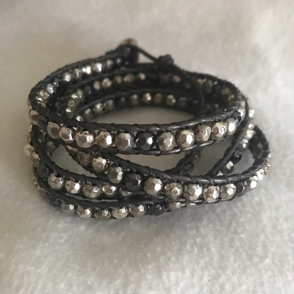 Premier Designs Jewelry - Premier Designs Black & Silver Wrap Bracelet